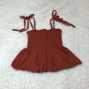 Tie Strap Crop Tank Top